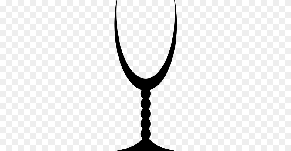 Wine Glass Silhouette, Gray Png Image