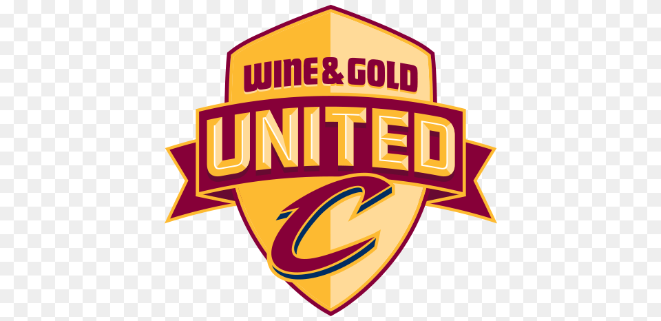 Wine Gold United Home Cleveland Cavaliers, Badge, Logo, Symbol, Gas Pump Png Image