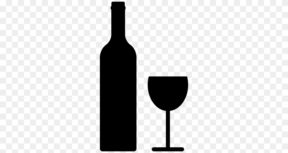 Wine Icon, Gray Png Image
