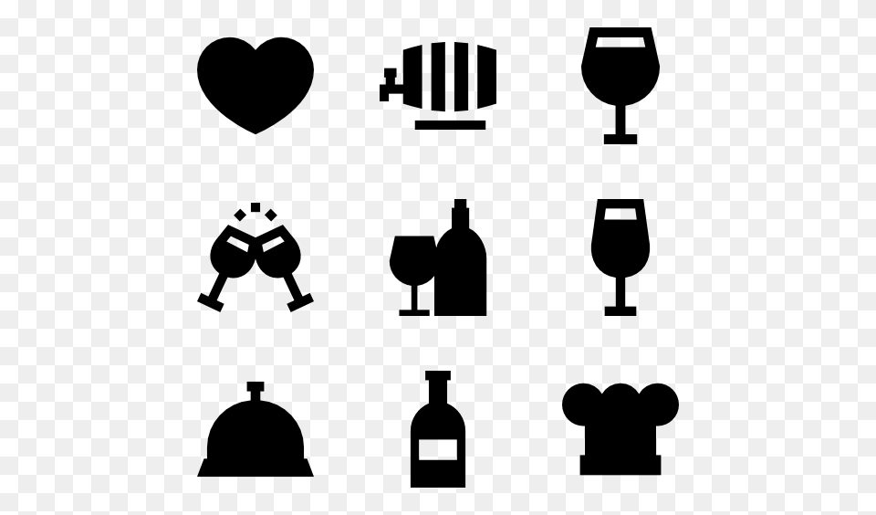 Wine Icons, Gray Png