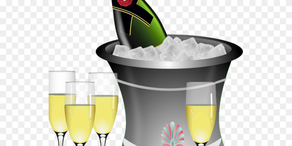 Wine In An Ice Bucket, Alcohol, Beer, Beverage, Glass Png Image