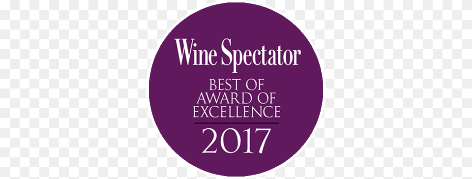 Wine Spectator No Glasses 2017 Best Of Wine Spectator Award Of Excellence 2018, Purple, Disk, Text Free Png