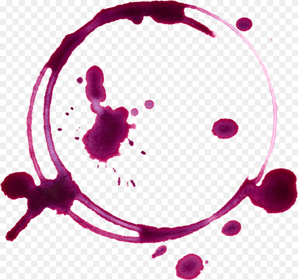 Wine Stain Spill Transparent Wine Glass Stain, Purple Free Png Download