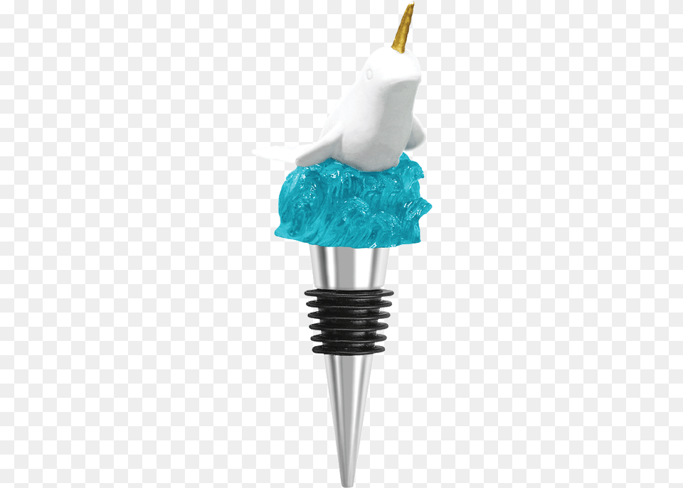 Wine Stopper Narwhal Soft Serve Ice Creams, Light, Animal, Fish, Sea Life Png Image