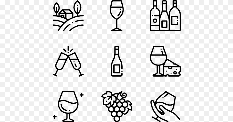 Wine Tourism Black And White, Gray Png Image