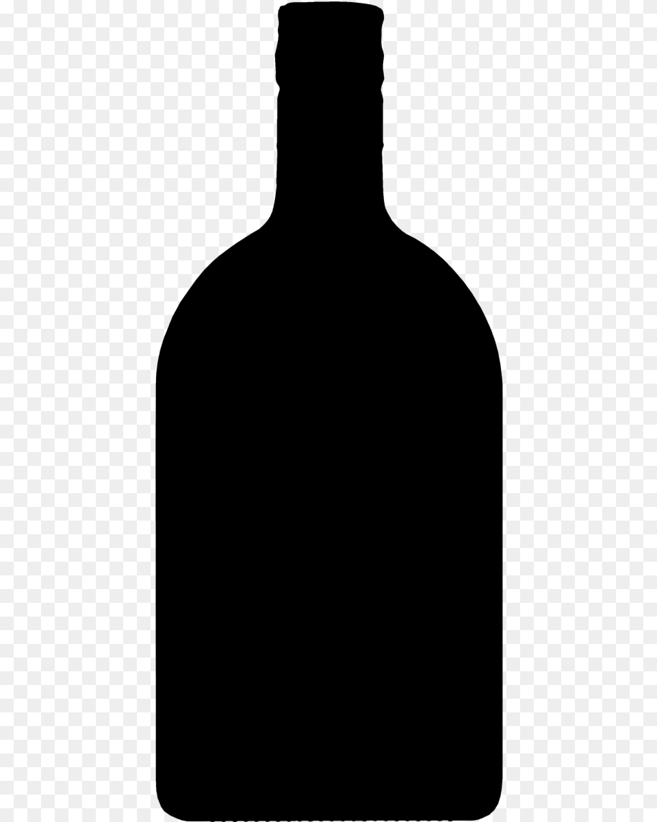 Wine Vector Graphics Bottle Clip Art Drawing Black Wine Bottle Clipart, Gray Free Transparent Png