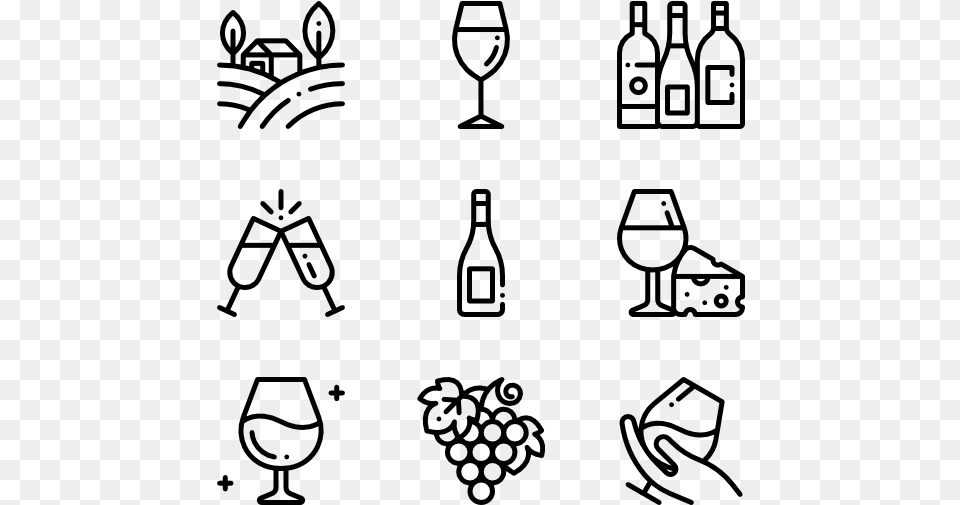 Wine Wine Picto, Gray Png