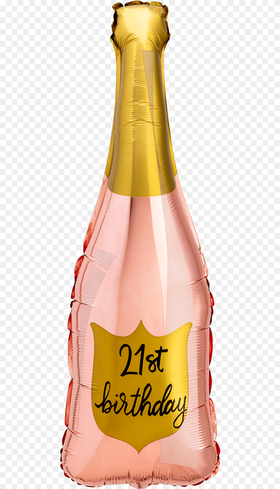 Winebottleliqueurwine Bottle Rose Gold Champagne Balloon, Beverage, Alcohol Free Png
