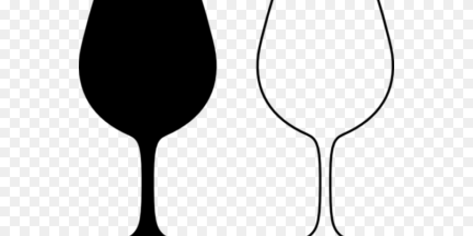 Wineglass Cliparts Black Wine Glass Clip Art, Gray Free Png Download