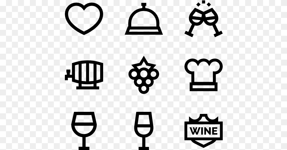 Winery Set 29 Icons View All 6 Icon Packs Of Wine Glass Wine Icons, Gray Free Png Download