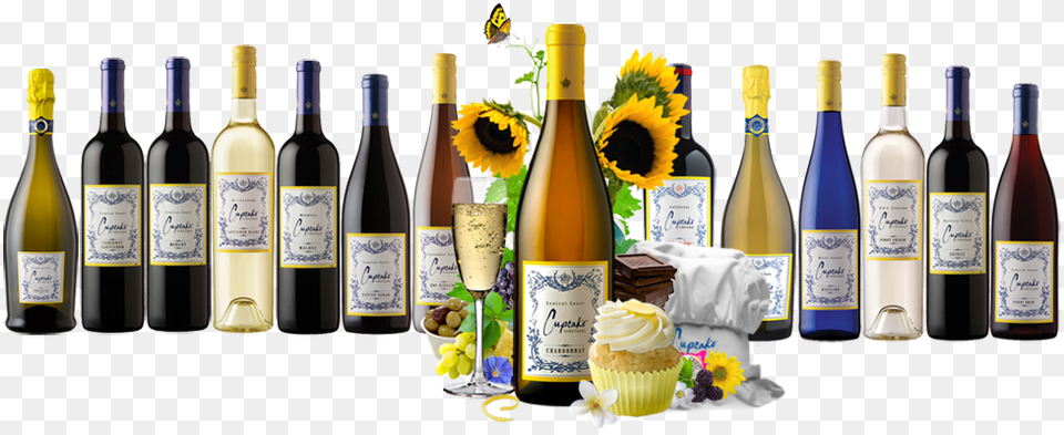 Wines Wines Collection Selection Cupcake Wines, Alcohol, Beverage, Bottle, Liquor Png