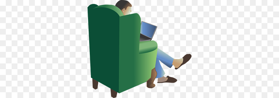 Wing Chair Furniture, Couch, Person, Reading Free Png