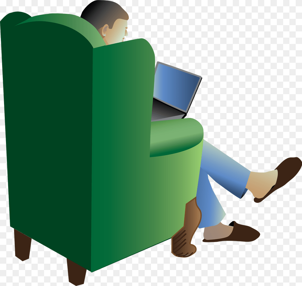 Wing Chair Clipart, Computer, Couch, Electronics, Pc Png Image