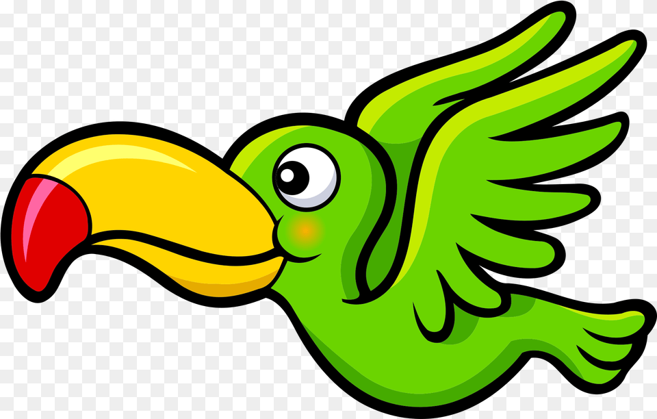 Wing Clipart Animated For Animated Bird Flying, Animal, Beak, Green, Fish Free Transparent Png