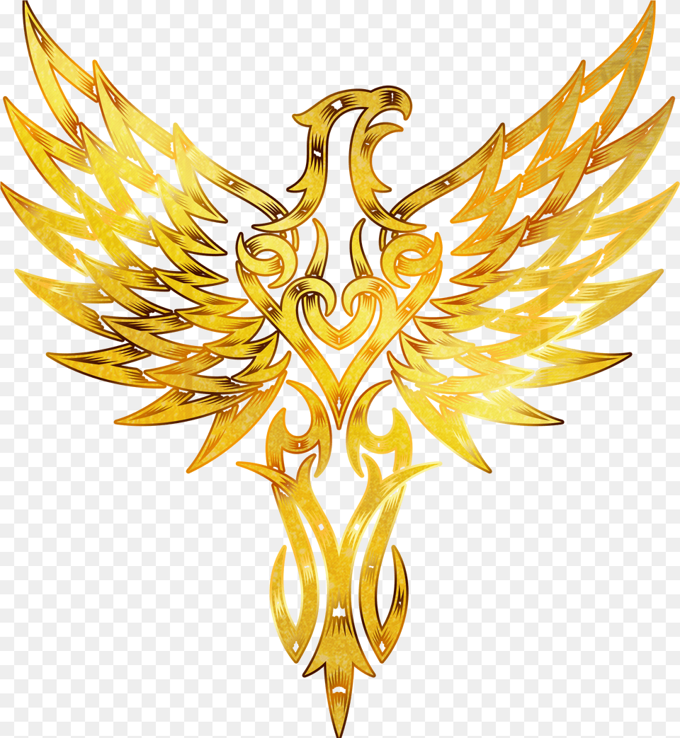 Wing Clipart Supernatural Flying Golden Eagle Logo, Gold, Accessories, Emblem, Symbol Png