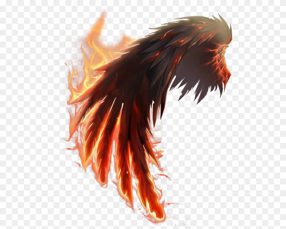 Wing Devil Fire Fire Wing Transparent, Dragon, Bonfire, Flame, Pattern Free Png Download