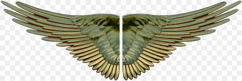 Wing Gilded Gold Picture Goose, Emblem, Symbol, Logo Png