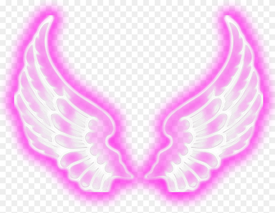 Wing Neon Wings Angel Fly Freetoedit Neon Angel Wings, Purple, Accessories Png Image