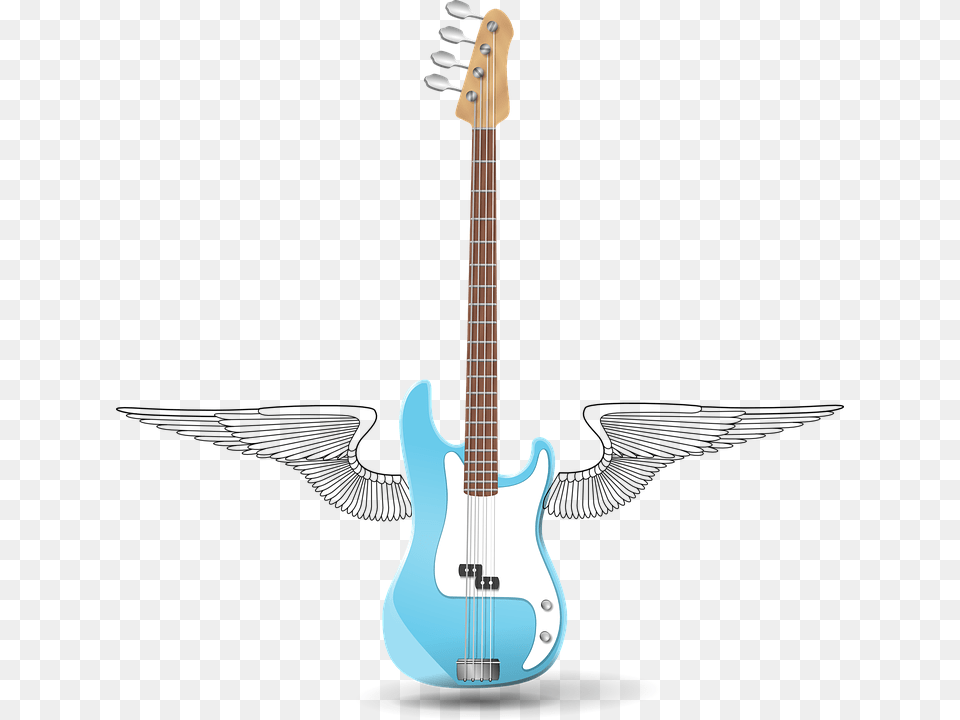 Wing Svg Clip Arts Electric Bass Guitar Clipart, Bass Guitar, Musical Instrument Free Png Download