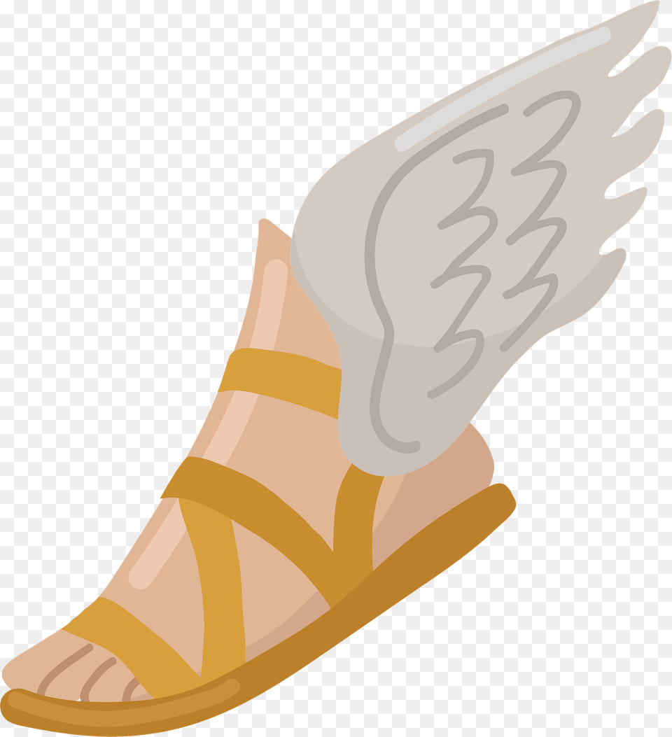 Winged Foot Clipart, Clothing, Footwear, Sandal, Person Png