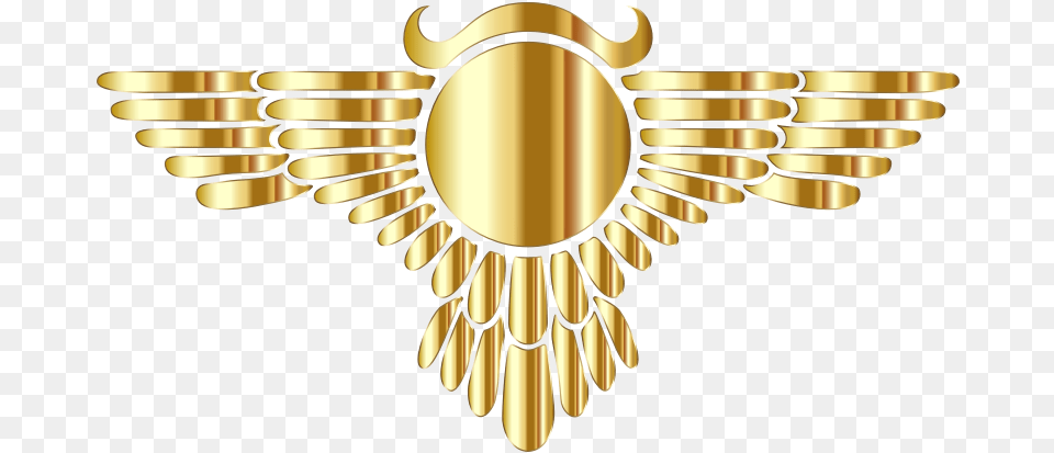 Winged Globe Gold Type Ii Dlpngcom Gold Emblem, Badge, Logo, Symbol Free Png