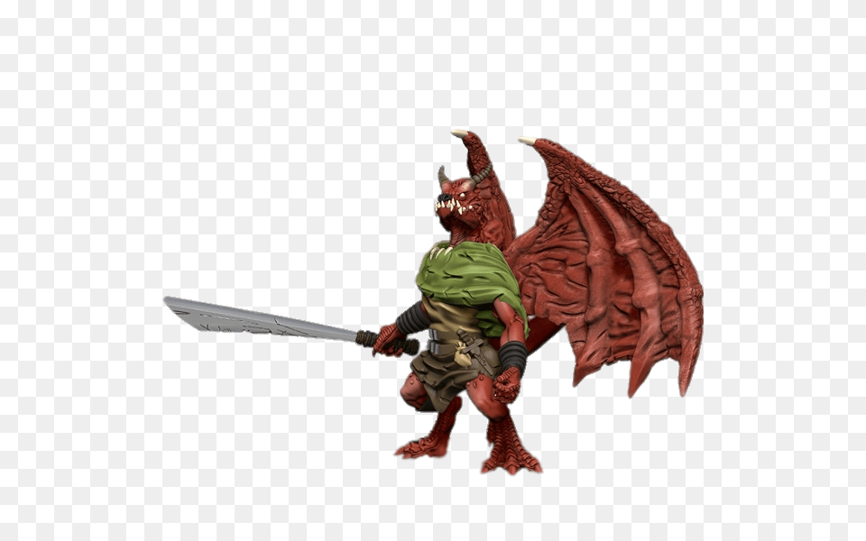 Winged Kobold Monster, Sword, Weapon, Baby, Person Free Png Download