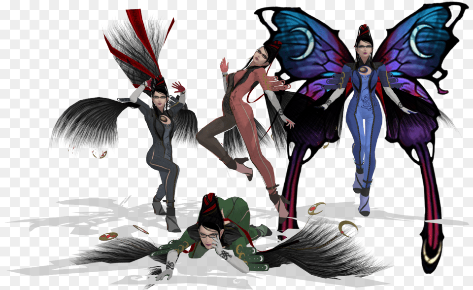 Wingfictional Charactergraphic Designart Bayonetta 3 Fan Art, Adult, Female, Person, Woman Png