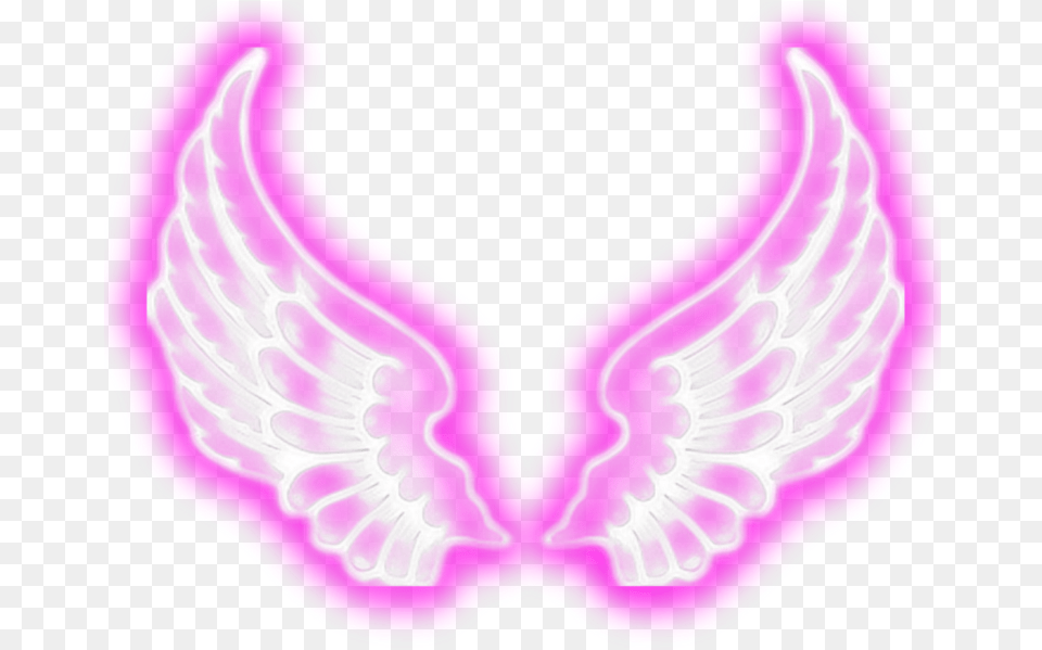 Wings Angel Angelwings Aesthetic Edit Tumblr Emoji Wings Neon, Purple, Accessories Png Image