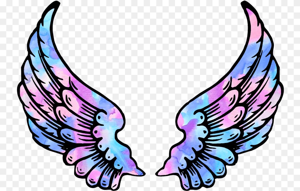 Wings Angel Angelwings Space Galaxy Angel Wings Colour, Accessories, Jewelry, Necklace, Baby Free Png