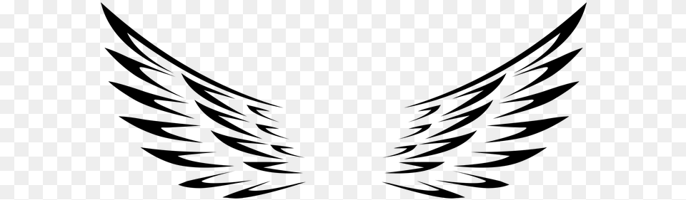 Wings Angel Heaven Bird Feather Fly Holy N Wings Vector, Gray Free Png Download