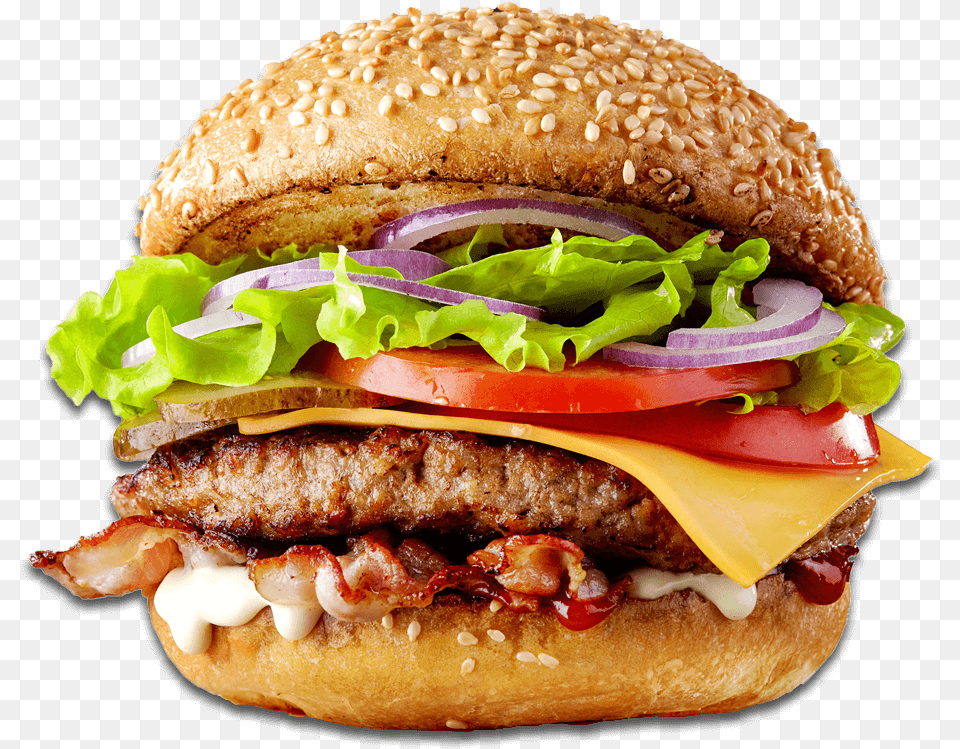 Wings Avenue Hamburguesas Hamburger With White Background, Burger, Food Free Png