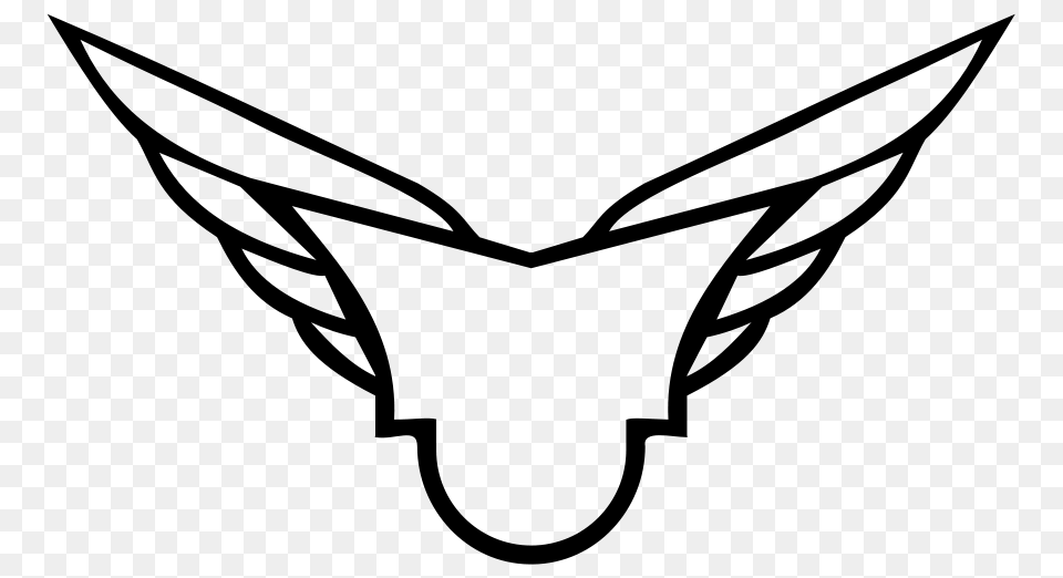 Wings Badge Clip Arts For Web, Gray Free Png Download