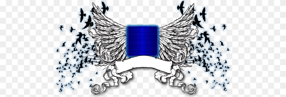Wings Birds Shield Shield Blue Wings Transparent, Emblem, Symbol, Animal, Bird Free Png
