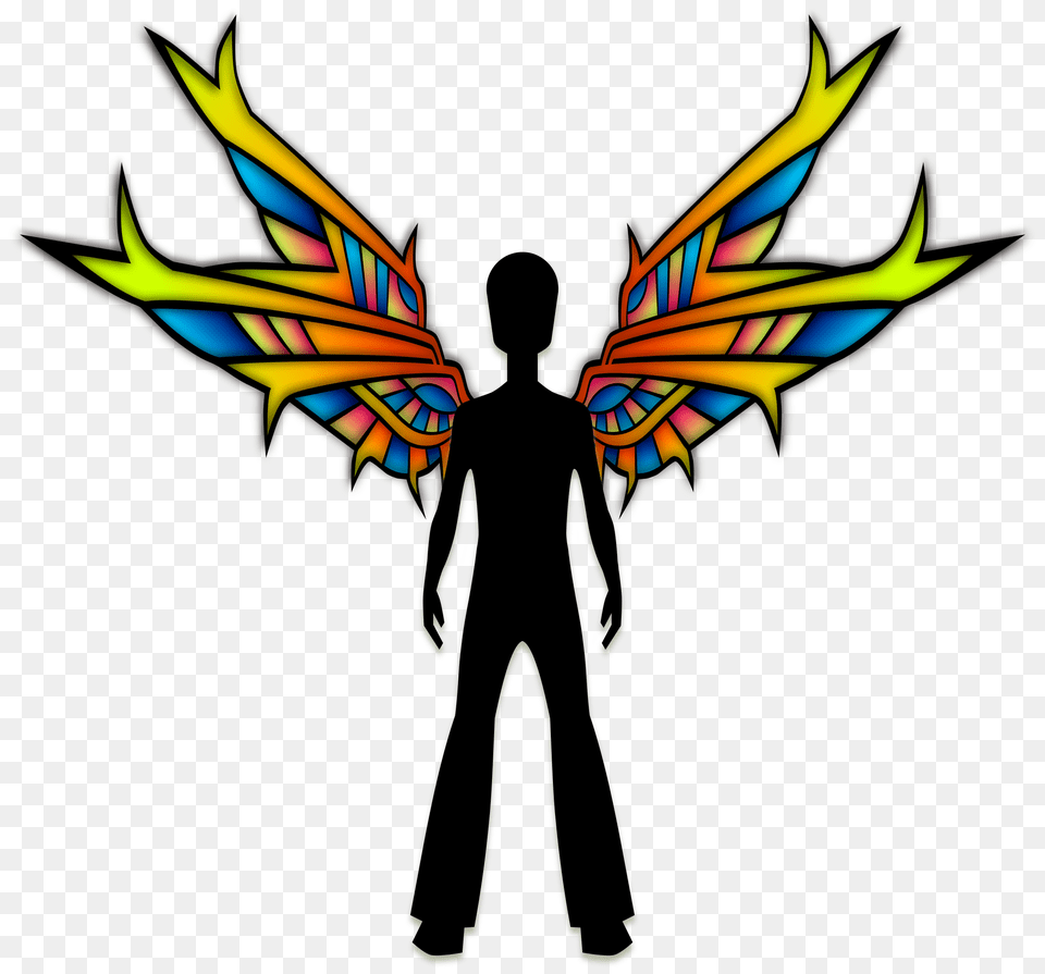 Wings Black Icons, Person Free Transparent Png