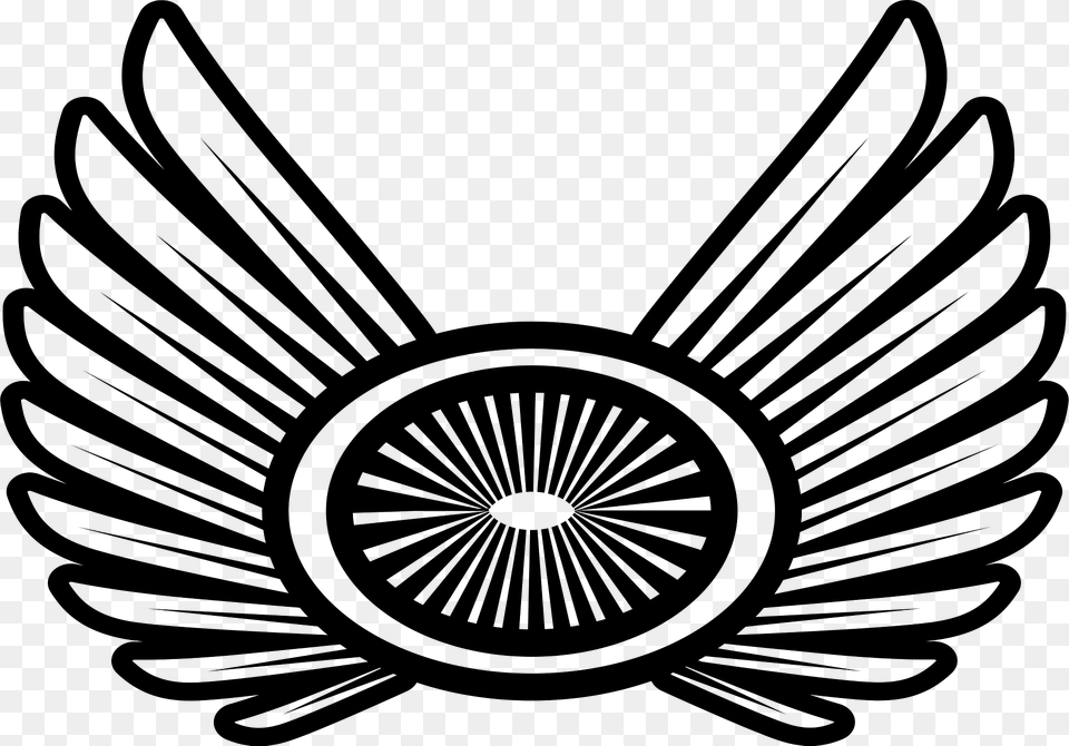 Wings Clipart, Emblem, Symbol, Wheel, Machine Free Png
