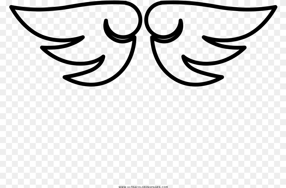 Wings Coloring, Gray Png