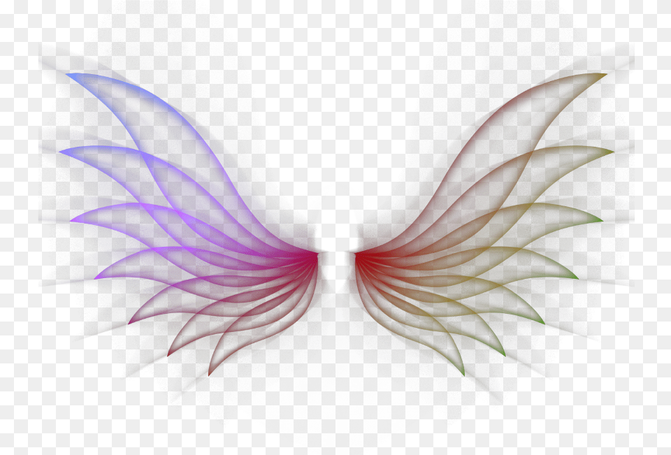 Wings Glow Neon Decorate Fantasy Neon Effect Picsart, Accessories, Fractal, Ornament, Pattern Free Png
