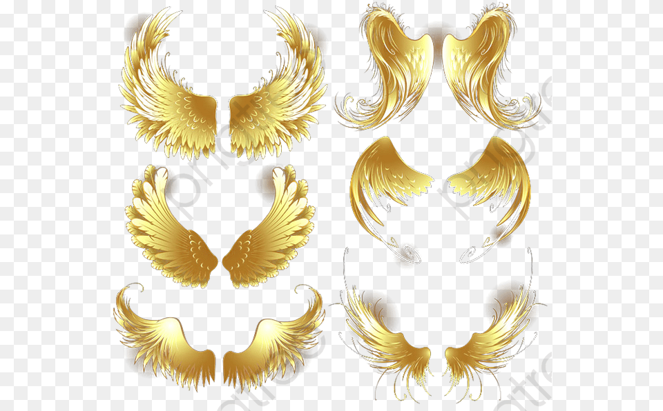 Wings Gold Background Gold Wing, Emblem, Logo, Symbol, Animal Free Png Download