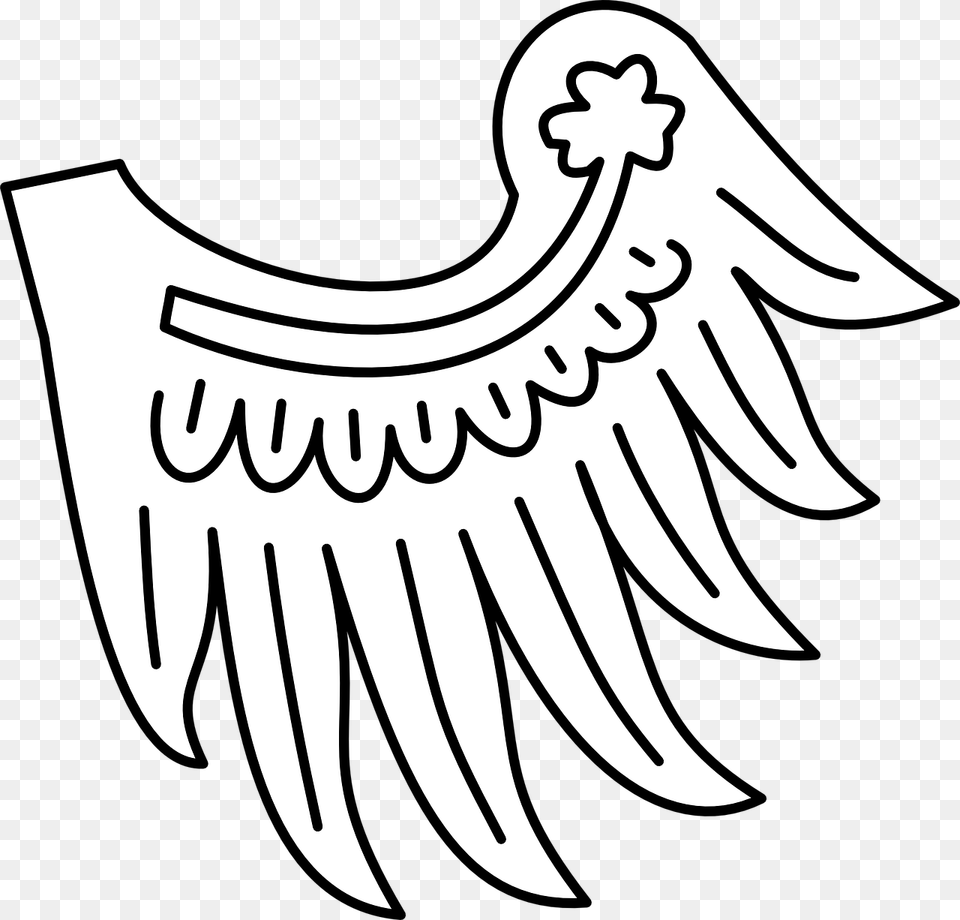 Wings Heraldic Transparent, Symbol, Emblem, Cutlery, Fork Free Png Download
