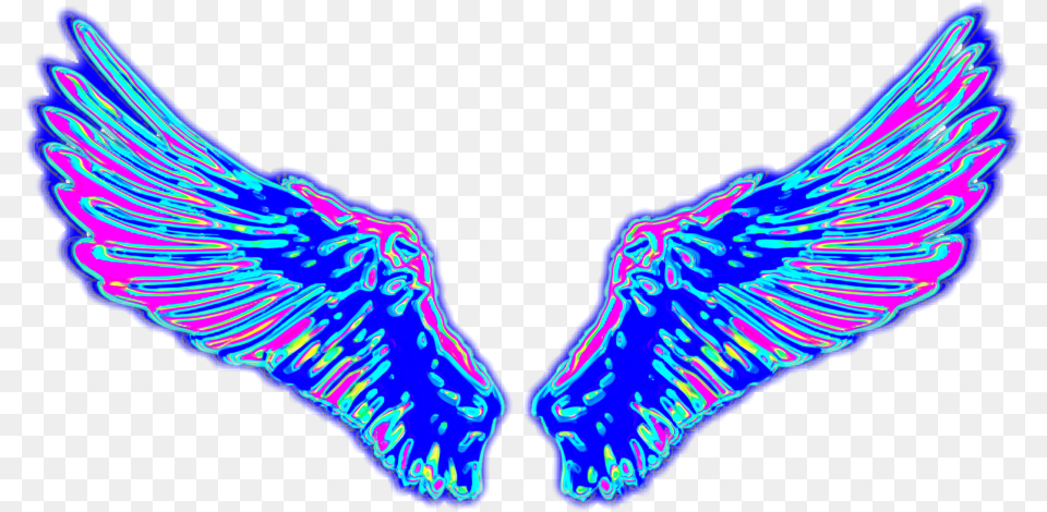 Wings Holo Holographic Aesthetic Blue Dinah, Light Free Png