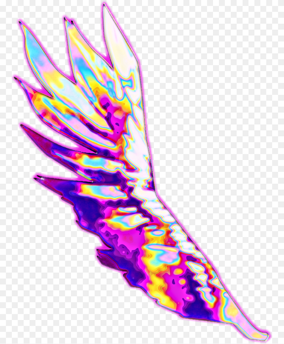 Wings Holographic Aesthetic Background Color Dream Wings Vaporwave, Purple, Light, Accessories, Ornament Free Png Download