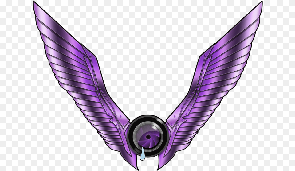 Wings Logo Purple Black Outline, Emblem, Symbol Free Png Download