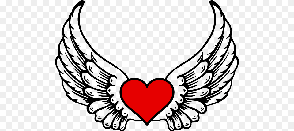 Wings N Heart Clip Art Angel Wings, Symbol, Emblem, Smoke Pipe Free Transparent Png