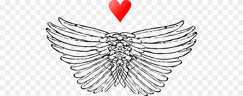 Wings N Heart Clip Art At Clker Heart, Animal, Food, Invertebrate, Lobster Free Transparent Png