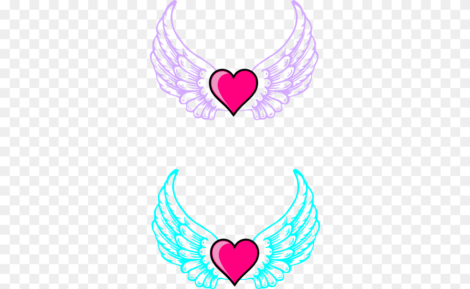 Wings N Pink Heart Clip Art Free Transparent Png