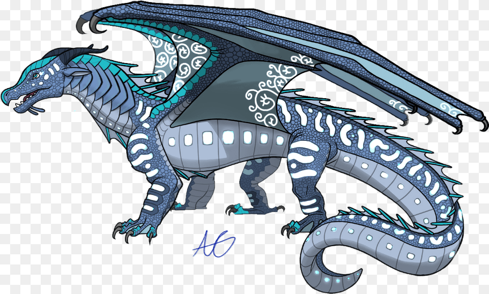 Wings Of Fire Fanon Wiki Seawing Wof, Dragon, Animal, Dinosaur, Reptile Png Image