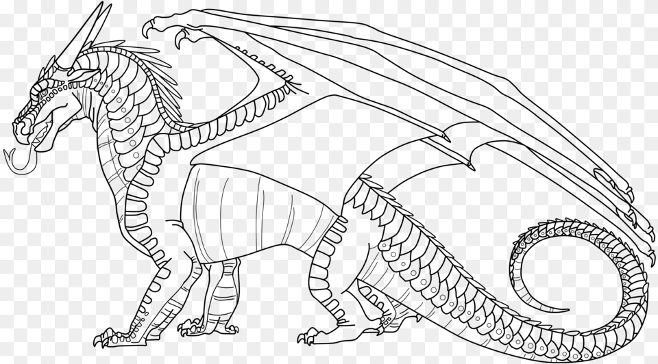 Wings Of Fire To Use Nightwing Lineart By Lunarnightmares981 Wings Of Fire Nightwing Base, Gray Free Png