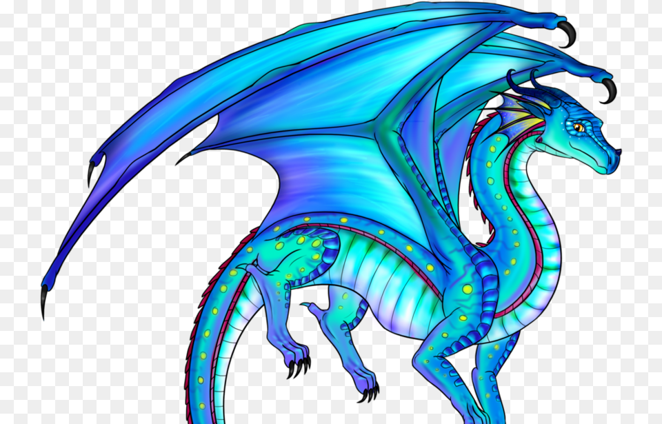 Wings Of Fire Seawing Rainwing Hybrid, Dragon, Animal, Dinosaur, Reptile Png Image