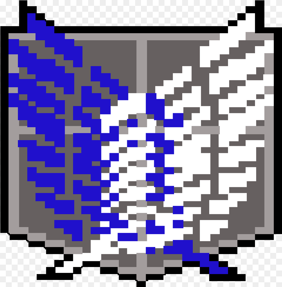 Wings Of Freedom Pixel Attack On Titan, Qr Code, Animal, Bird, Jay Free Png