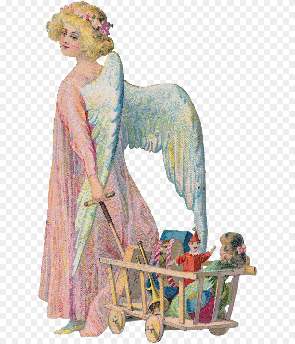Wings Of Whimsy Free Vintage Christmas Images No Background, Adult, Person, Woman, Female Png Image